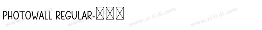 PhotoWall Regular字体转换
